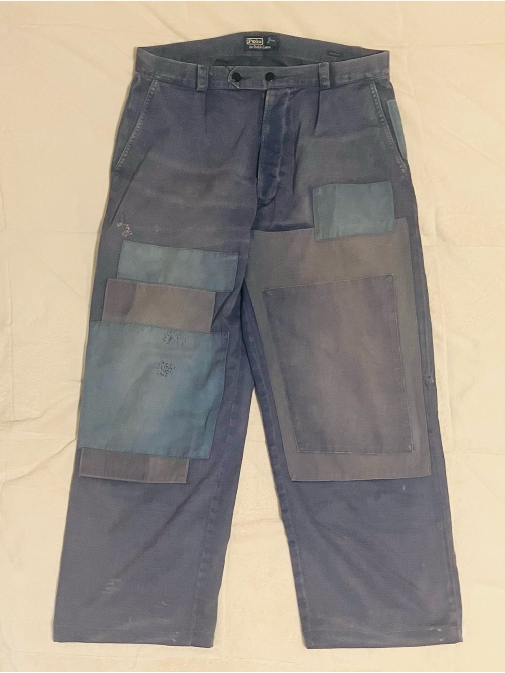Polo Ralph Lauren French Blue Burroughs Distressed Pants 36 X 30